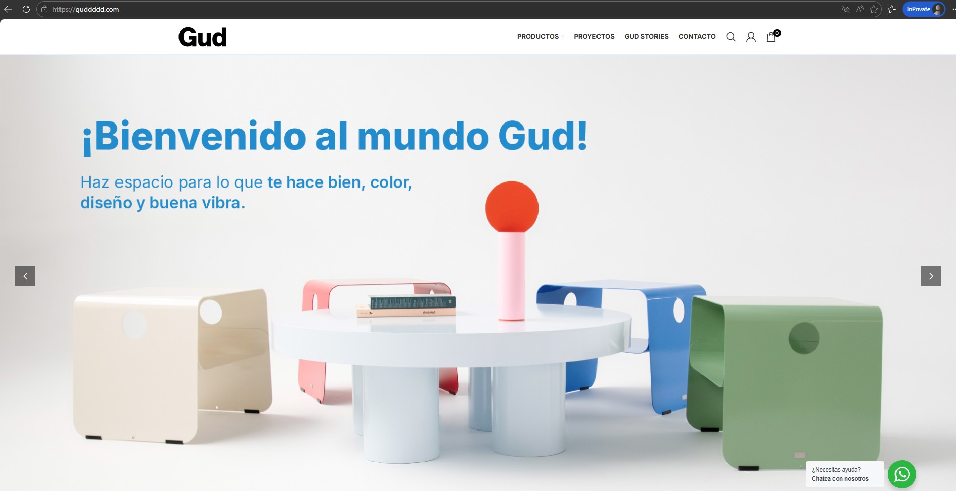 Vista del ecommerce Guddddd